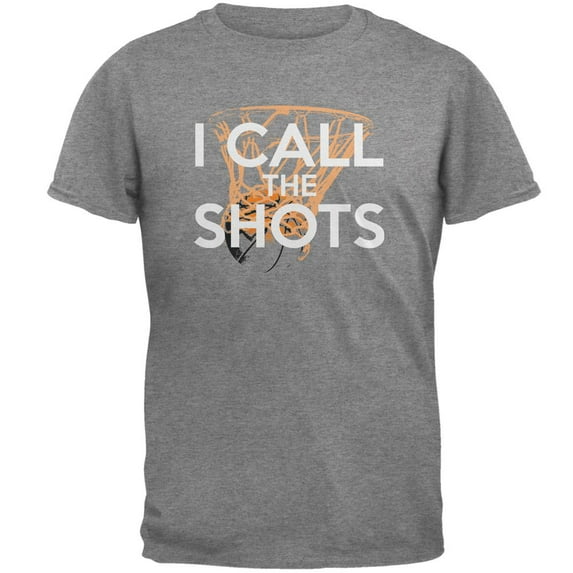 I Call the Shots Basketball Mens T Shirt Graphite X-LG