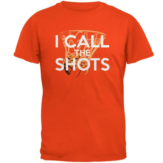 I Call the Shots Basketball Mens T Shirt Orange SM