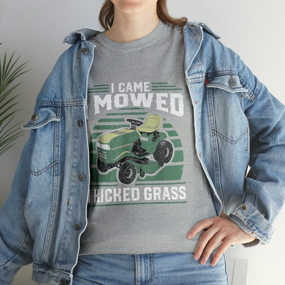 I Came I Mowed I Kicked Grass Riding Mower Mowing Dad T-Shirt