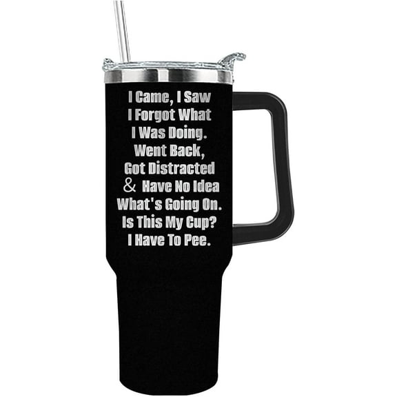 I Came I Saw I Forgot What I Was Doing Tumbler 40oz Tumbler with Handle Insulated Tumbler with Lids and Straws Birthday Gift for Daughter