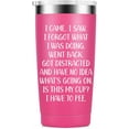 thumbnail image 1 of I Came I Saw Tumbler for Women - Funny Tumbler for Women - Fun Birthday Gifts for Women, Sister, Mom, Grandma, Female Coworkers, 20 Oz Stainless Steel Insulated Funny Water Tumbler, Pink, 1 of 6