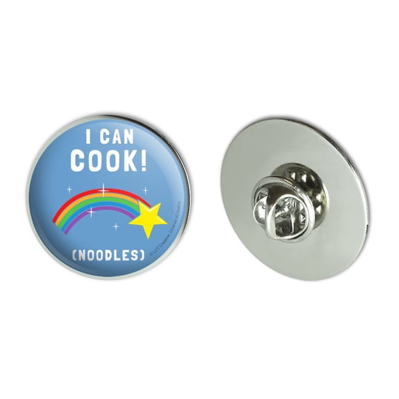 I Can Cook Noodles Shooting Star Funny Humor Metal 1.1" Tie Tack Hat Lapel Pin Pinback