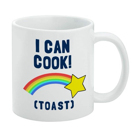 I Can Cook Toast Shooting Star Funny Humor White Mug