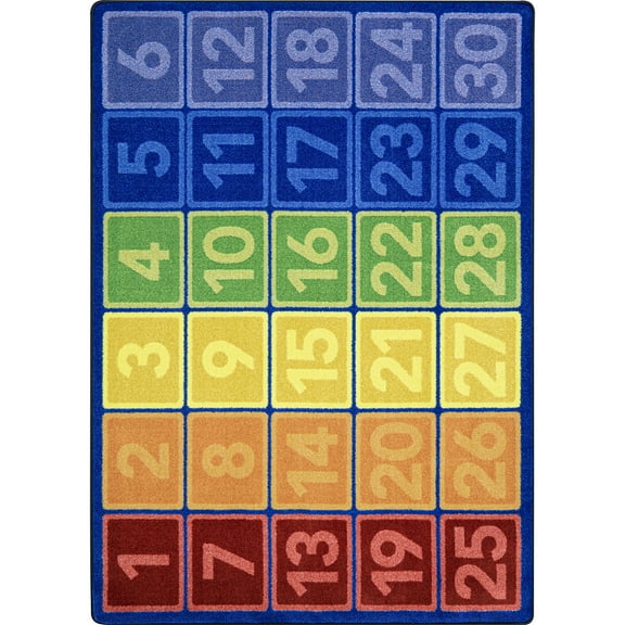 Joy Carpets I Can Count 5'4" x 7'8" Indoor Area Rug in Color Multi