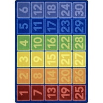 Joy Carpets I Can Count 7'8" x 10'9" Indoor Area Rug in Color Multi