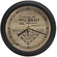 thumbnail image 1 of I Can Do All Things Inspirational Natural Brown 8 inch Three Hymn Sound Clock, 1 of 3