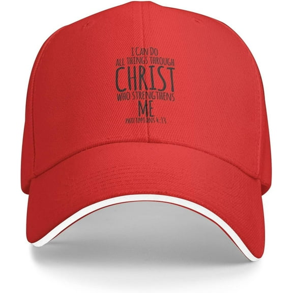 I Can Do All Things Through Christ, Christian God Baseball Caps Men Women Ball Hat Adjustable Trucker Hat Cowboy Hat