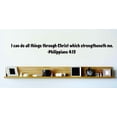 thumbnail image 1 of I Can Do All Things Through Christ Which Strengtheneth Me. - Philippians 4:13 Inspirational Life Bible Quote Wall Decal 10x24, 1 of 1