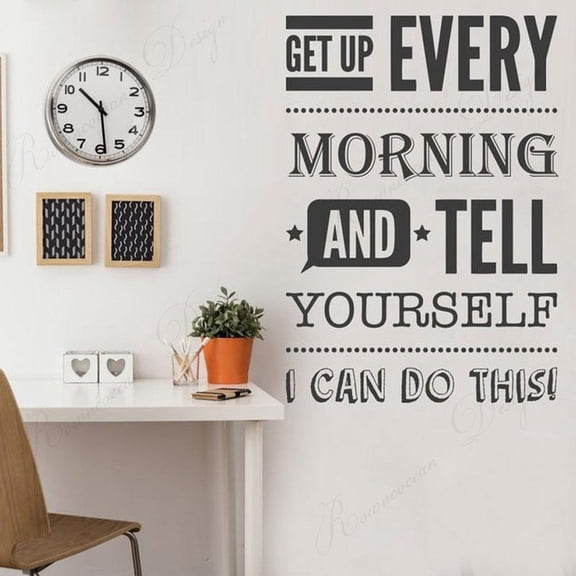 I Can Do This Quote Office Wall Sticker Vinyl Interior Art Decor Business Wall Success Inspirational Text Decals Removable 42x60cm