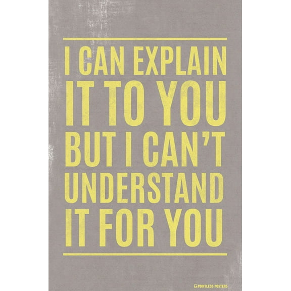 I Can Explain It To You But I Can't Understand It For You Poster