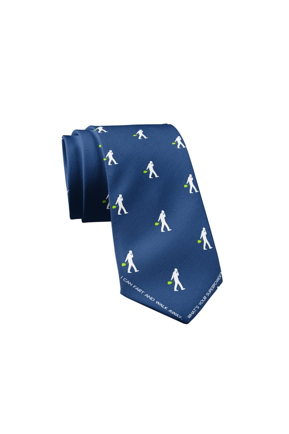 I Can Fart and Walk Away Necktie Funny Neckties for Men Hilarious Farting Tie Mens Novelty Neckties