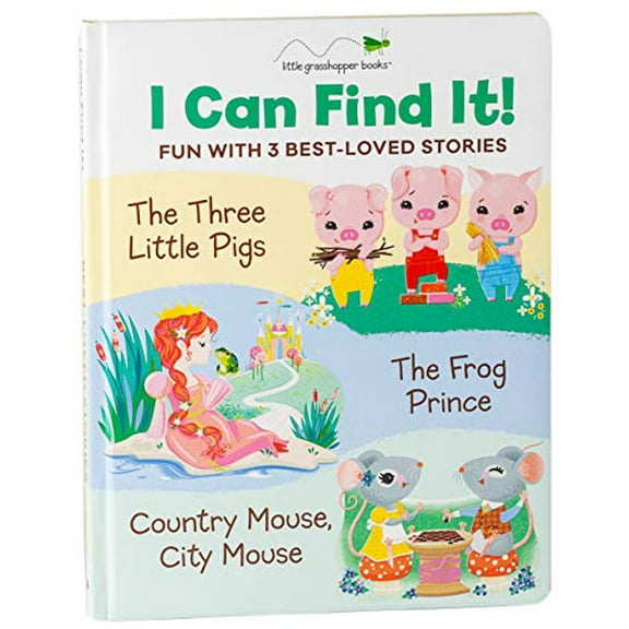 Pre-Owned I Can Find It! Fun with 3 Best-Loved Stories (Large Padded Board Book): The Three Little Pigs, the Frog Prince, Country Mouse City Mouse (Board book) 1640309438 9781640309432