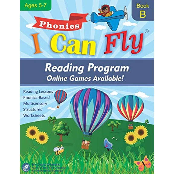 Pre-Owned I Can Fly Reading Program - Book B, Online Games Available! : Orton-Gillingham Based Reading Lessons for Young Students Who Struggle with Reading and May Have Dyslexia (Paperback) 9780983...