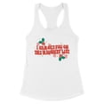 thumbnail image 1 of I Can Get You on the Naughty List Tank Top Fitted Racerback Women's Large White, 1 of 5