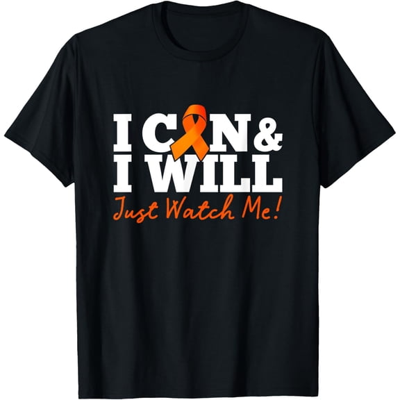 I Can & I Will Beat Leukemia Cancer Warrior Just Watch Me T-Shirt100%cotton