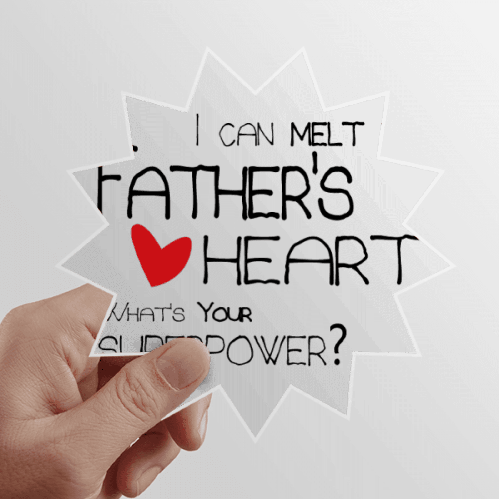 I Can Melt My Father's Heart Best Papa Love Sun Vinyl Sticker Luggage Graffiti Flower Decal
