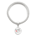 thumbnail image 1 of I Can Melt My Mother's Heart Best Mom Love Sliver Bracelet Pendant Jewelry Chain Adjustable Bangle, 1 of 3