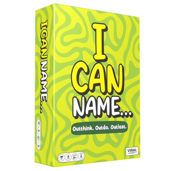 I Can Name... | Fast-Paced Family Party Game of Bidding & Brainpower | Hilarious Card Game Night, Party Game for Teens, and Adults, for Groups and Gatherings | 325 Fun Challenge Cards