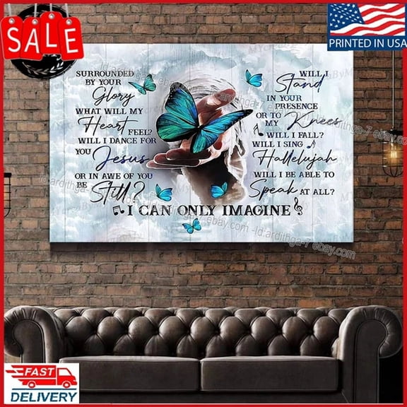 I Can Only Image Poster Wall Art Jesus Poster God Giving Hand Christian Art