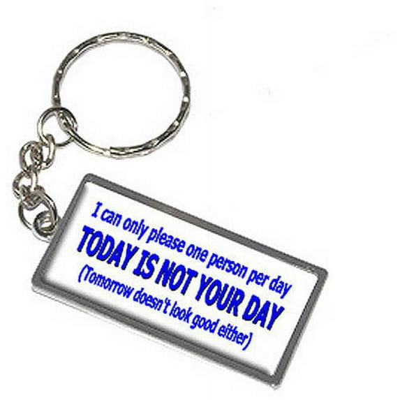 I Can Only Please One Person Per Day Today Is Not Your Day Tomorrow Doesn't Look Good Either Keychain Key Chain Ring