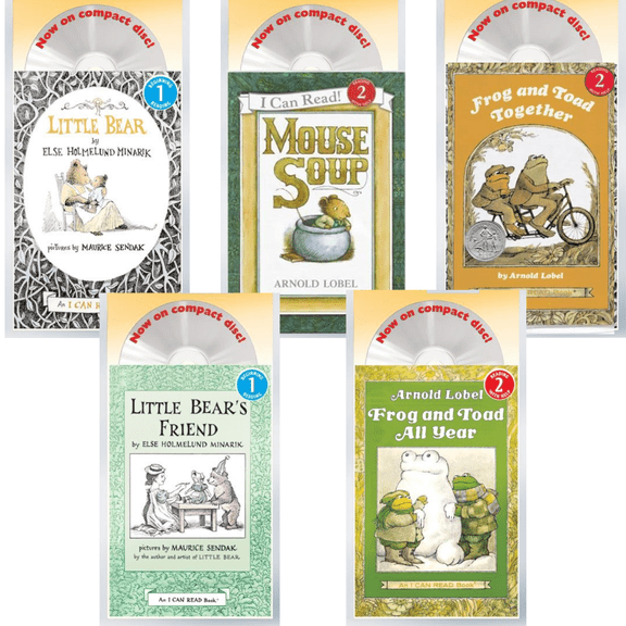 I Can Read Level 1 & 2 Classic Book and CD Set : Mouse Soup; Little Bear; Little Bear's Friend; Frog And Toad Are Friends; and Frog And Toad All Year by Arnold Lobel and Else Minarik ( Paperback)