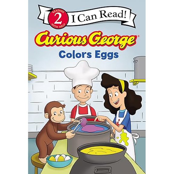 Pre-Owned Curious George Colors Eggs (I Can Read Level 2) Hardcover