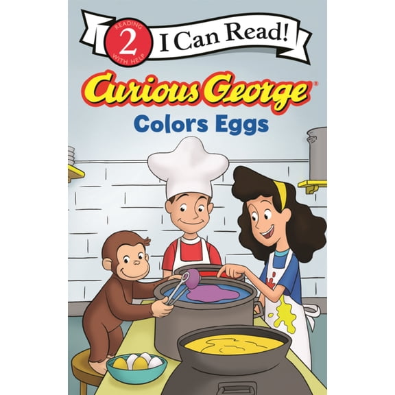 I Can Read Level 2 Curious George Colors Eggs, (Hardcover)