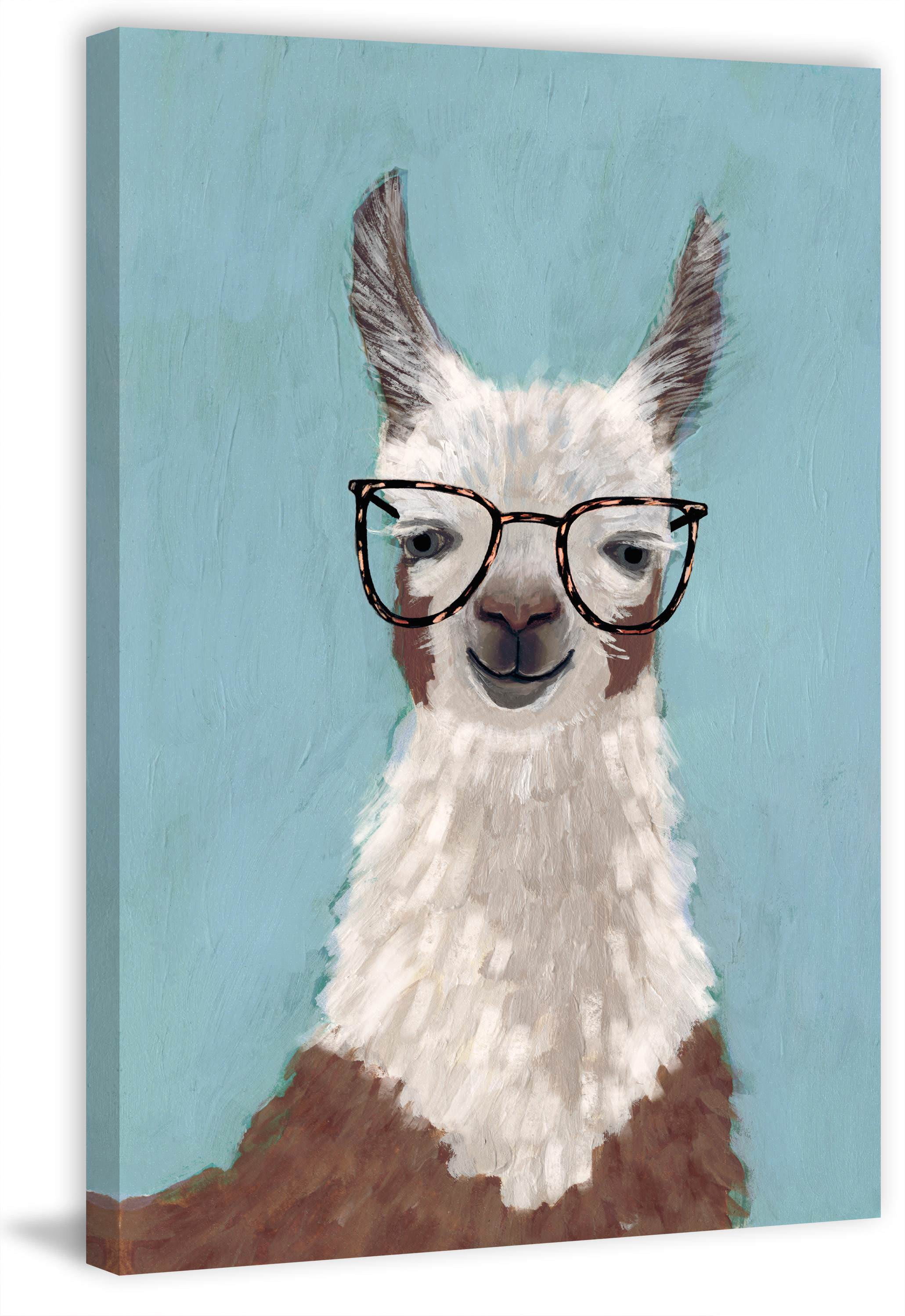 I Can See Llama Painting Print on Wrapped Canvas