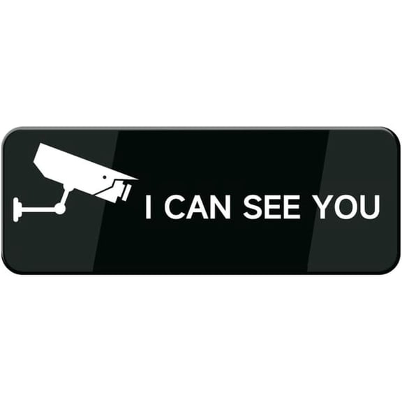 I Can See You Sign, 10"X3" Acrylic Warning Sign, Door Wall Labels Sign For Offices Businesses House Home