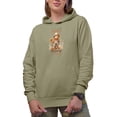 thumbnail image 1 of I Can Smell Autumn Dancing in the Breeze with Watercolor Scarecrow Art Merch Gift, Sand Hooded Sweatshirt or Hoodie, Large, 1 of 5