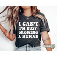thumbnail image 1 of I Can'T I'M Busy Growing A Human Shirt, Funny Mom Shirt, Funny Pregnancy Shirt, Funny Mama Shirt, Premium Unisex Tee Pregnancy Announcement, 1 of 5
