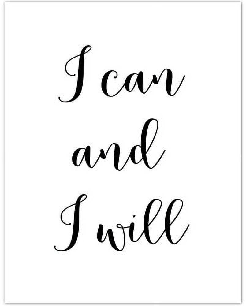 I Can and I Will - 11x14 Unframed Typography Art Print - Great ...