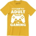 thumbnail image 1 of I Can't Adult Now I'm Gaming Funny Cool Gamer Controller Gift Men's T-Shirt, 1 of 4