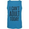 thumbnail image 1 of I Can't Adult Today Mens Tank Top Turquoise X-LG, 1 of 1
