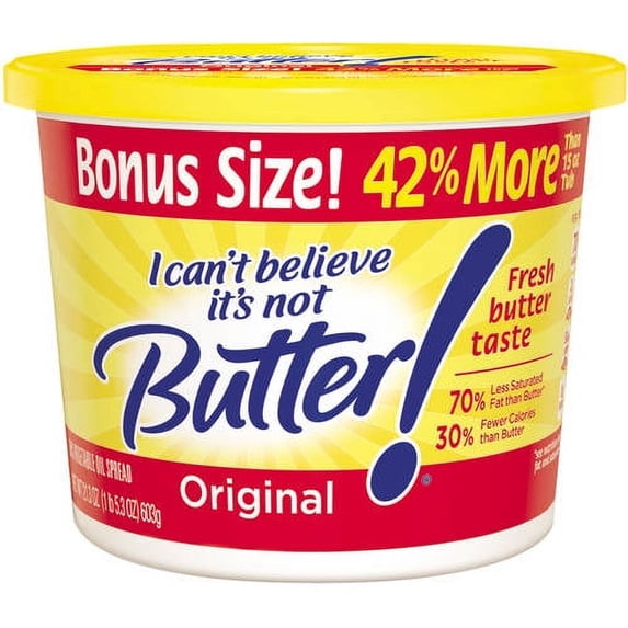 Unilever I Cant Believe Its Not Butter  Vegetable Oil Spread, 21.3 oz