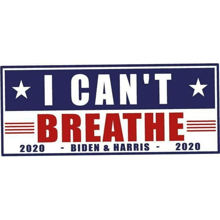 I Can't Breathe Campaign Sign Vinyl Sticker Car Window Bumper Decals for Trucks Vans Laptop Wall Window - Removable Waterproof/Round Peel and Stick Graphic Designs Decorations Size (5x15 inch)