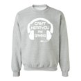 thumbnail image 1 of I Can't Hear You I'm Gaming Crewneck Sweatshirt, M, H. Grey, 1 of 3
