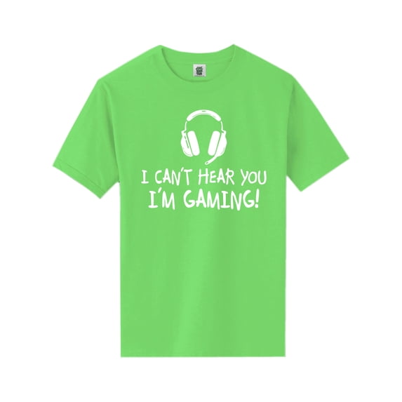 I Can't Hear You I'm Gaming Short Sleeve Neon T-Shirt