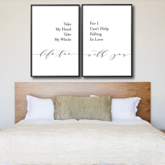 I Can't Help Falling in Love, Decor A3 A4 A5 Poster Printed Poster, Stretched Canvas