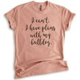 thumbnail image 1 of I Can't I Have Plans With My Bulldog T-shirt, Unisex Women's Men's Shirt, Dog Lover Shirt, Dog Shirt, Heather Sunset, X-Small, 1 of 6