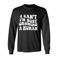thumbnail image 1 of I Can't I'm Busy Growing a Human Adult Long Sleeve T-shirt, 1 of 3
