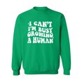thumbnail image 1 of I Can't I'm Busy Growing a Human Crewneck Sweatshirt, 1 of 3
