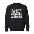 thumbnail image 1 of I Can't I'm Busy Growing a Human Crewneck Sweatshirt, 1 of 3