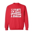 thumbnail image 1 of I Can't I'm Busy Growing a Human Crewneck Sweatshirt, 1 of 3
