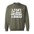 thumbnail image 1 of I Can't I'm Busy Growing a Human Crewneck Sweatshirt, 1 of 3