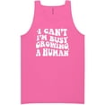 thumbnail image 1 of I Can't I'm Busy Growing a Human Neon Tank Top, 1 of 1