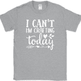 thumbnail image 1 of I Can't I'm Crafting Today T-Shirt Funny Crafter Hobby Art Gift Text Tee - Heather Grey, L, 1 of 1