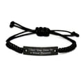 thumbnail image 1 of I Can't Keep Calm I'm a Word Processor. Word Processor Black Rope Bracelet, Perfect Word Processor Gifts, Engraved Bracelet for Colleagues, 1 of 1