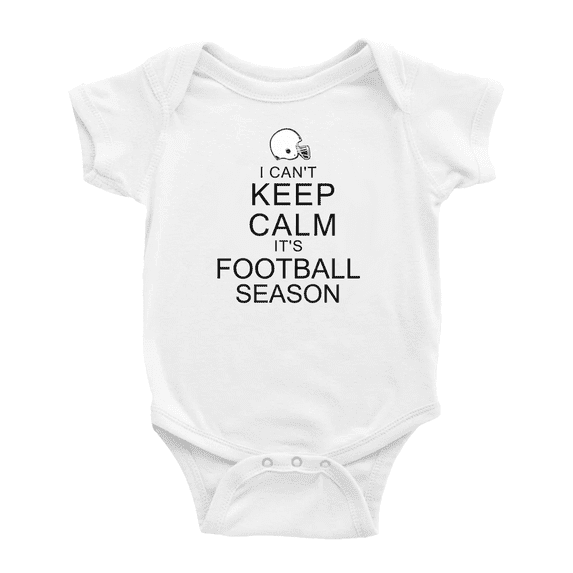 I Can't Keep Calm It's Football Season Funny Baby Bodysuit Newborn Clothes