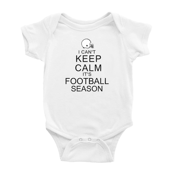 I Can't Keep Calm It's Football Season Funny Baby Bodysuit Newborn Clothes
